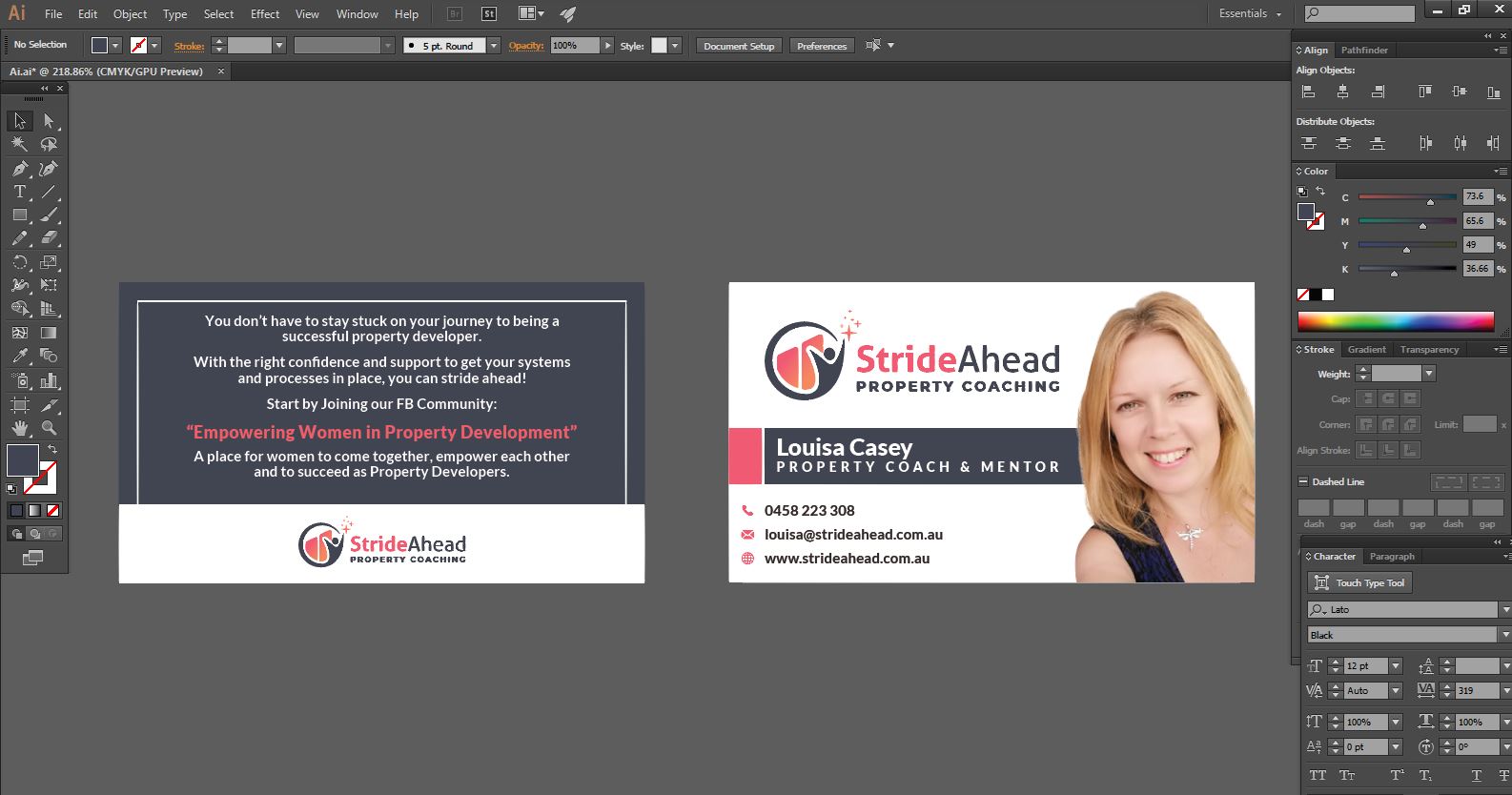 Logo and Business Card Design by OviBanik for Stride Ahead Property Coaching | Design #27273375