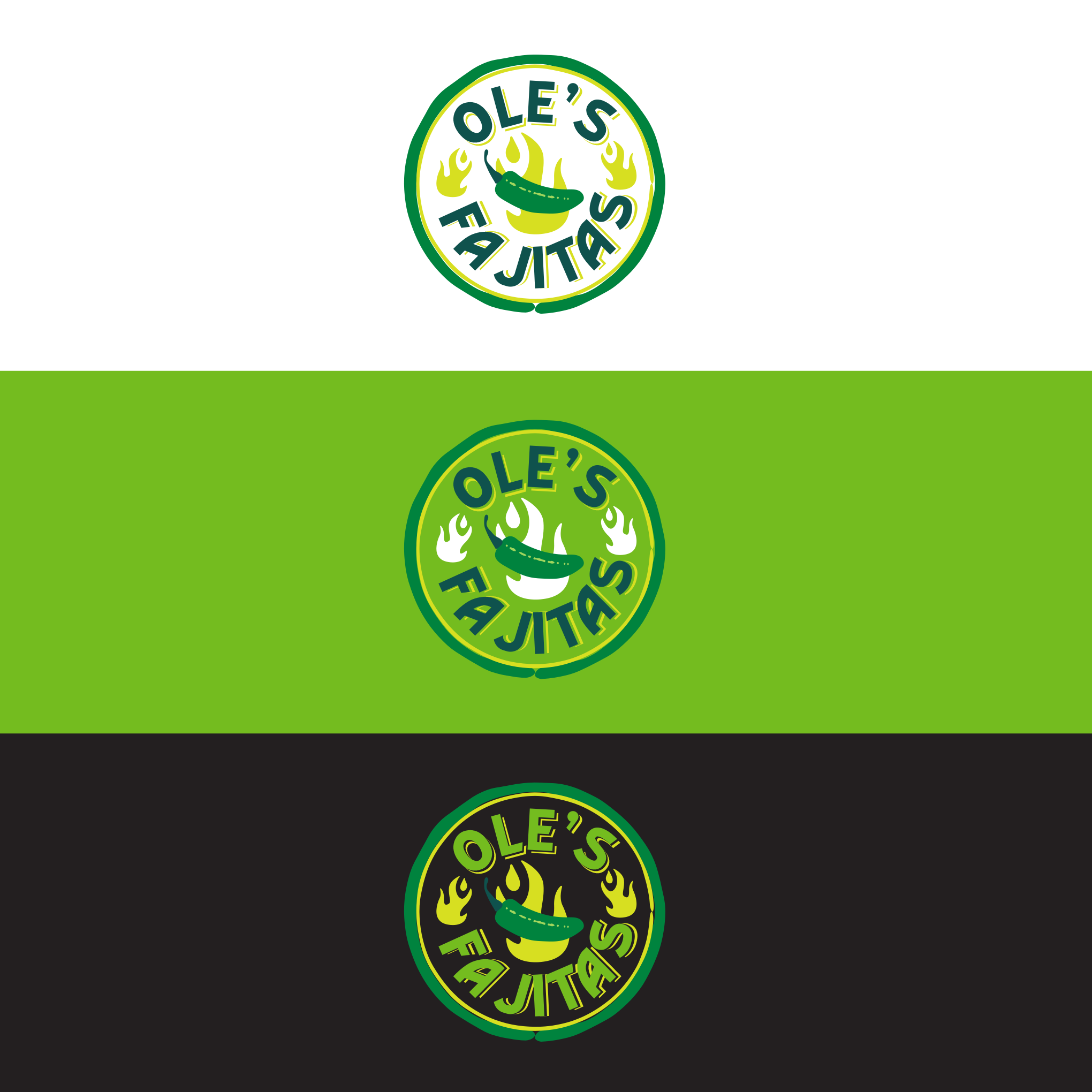 Logo Design by Raylene Johnston for Ole's Fajitas | Design #26853249