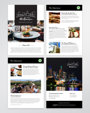 WALKING FOOD TOURISM BUSINESS.   REQUEST FOR DIGITAL BROCHURE | Design de Brochure par sun_design