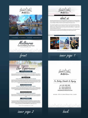 WALKING FOOD TOURISM BUSINESS.   REQUEST FOR DIGITAL BROCHURE | Design de Brochure par n214008