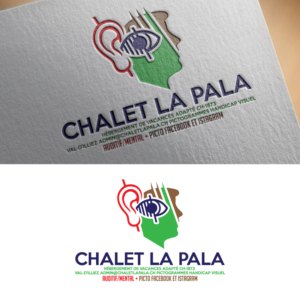 Chalet La Pala / Hébergement de vacances adapté CH-1873 Val-d'Illiez admin@chaletlapala.ch pictogrammes handicap visuel/auditif/mental + picto facebook et istagram | Logo Design by Graphic Bricks