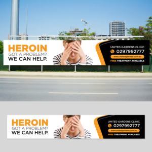 United Gardens addiction treatment Billboard | Werbetafel-Design von Fat Bat Man