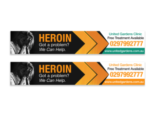 United Gardens addiction treatment Billboard | Werbetafel-Design von Luniere Designs