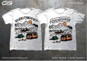 Road Trippin Industry Campervans UK Business Needs A T Shirt Design | T-Shirt-Design von Col 3