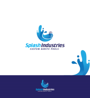 Splash industries       custom gunite pools | Logo Design by ecorokerz