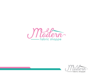 Modern Fabric Shoppe | Logo Design by Fat Bat Man