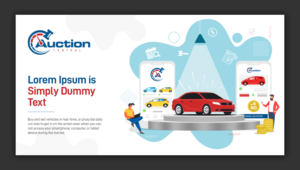 Website Hero image for Auction Central (a digital car auction platform) | Graphic Design by SAI DESIGNS