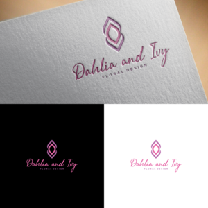 Dahlia and Ivy Floral Design | Logo Design by ZiangArt_Studio