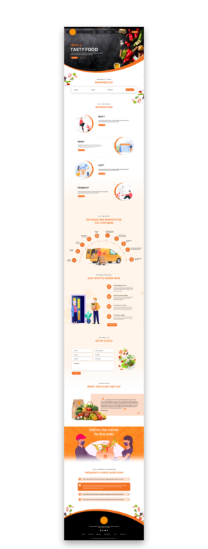 Landing page - Design Food Delivery | Diseño Web por Adeel Rahman