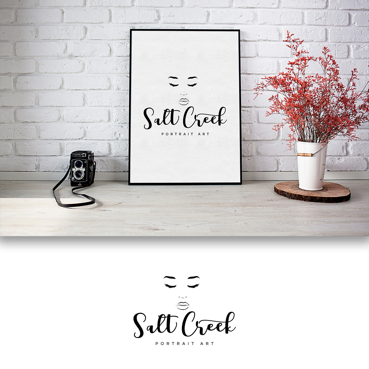 Logo Design by DesignDUO for Salt Creek Portrait Art | Design #26855084