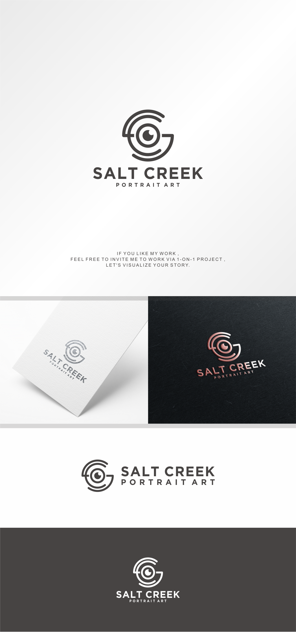 Logo Design by MASH Std for Salt Creek Portrait Art | Design #26842889