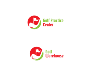 1) Golf Practice Center  2) Golf Warehouse | Logo Design by MaToTiPiLa