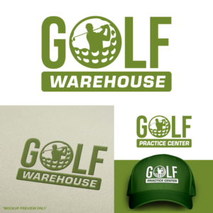 1) Golf Practice Center  2) Golf Warehouse | Logo Design by Asmaulhusna
