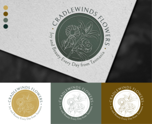 Cradlewinds Flowers           Joy and Beauty Every Day from Tasmania  | Diseño de Logo por vta