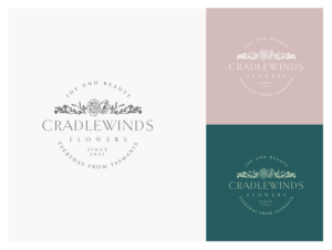 Cradlewinds Flowers           Joy and Beauty Every Day from Tasmania  | Logo Design by wonderland