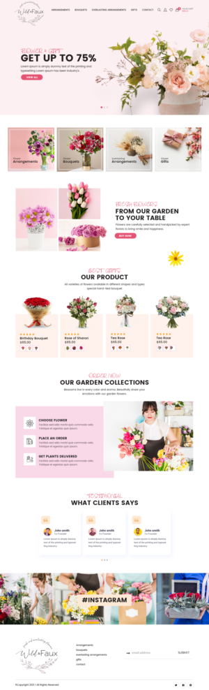 New florist business website design | Web Design by nzdesigners