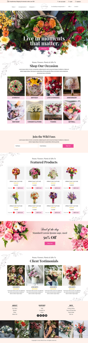 New florist business website design | Web Design by Titan Eagle