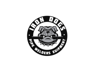 Iron dog clamps.       Pipe welders equipment | Logo Design by renderman