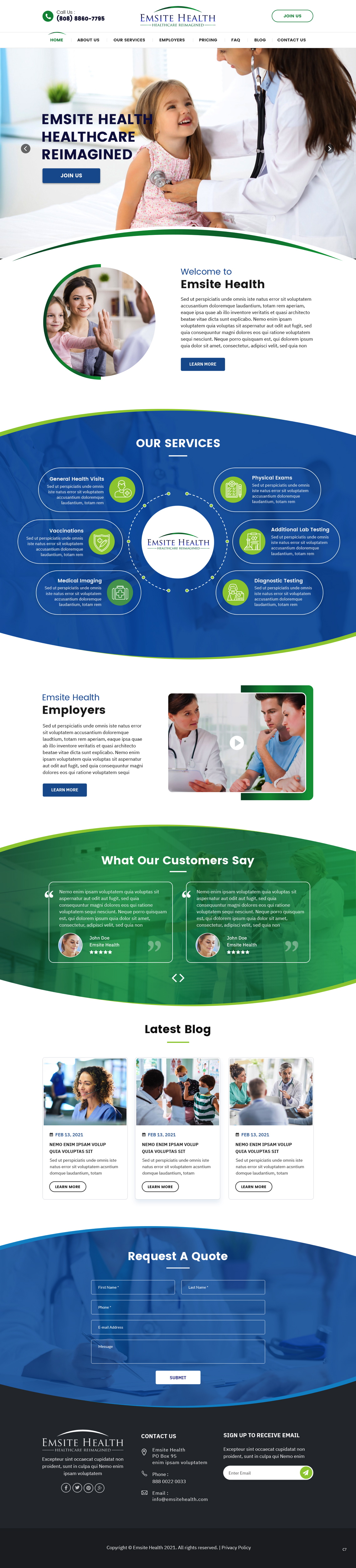 Wordpress Design by pb for Emsite Health | Design #26846112