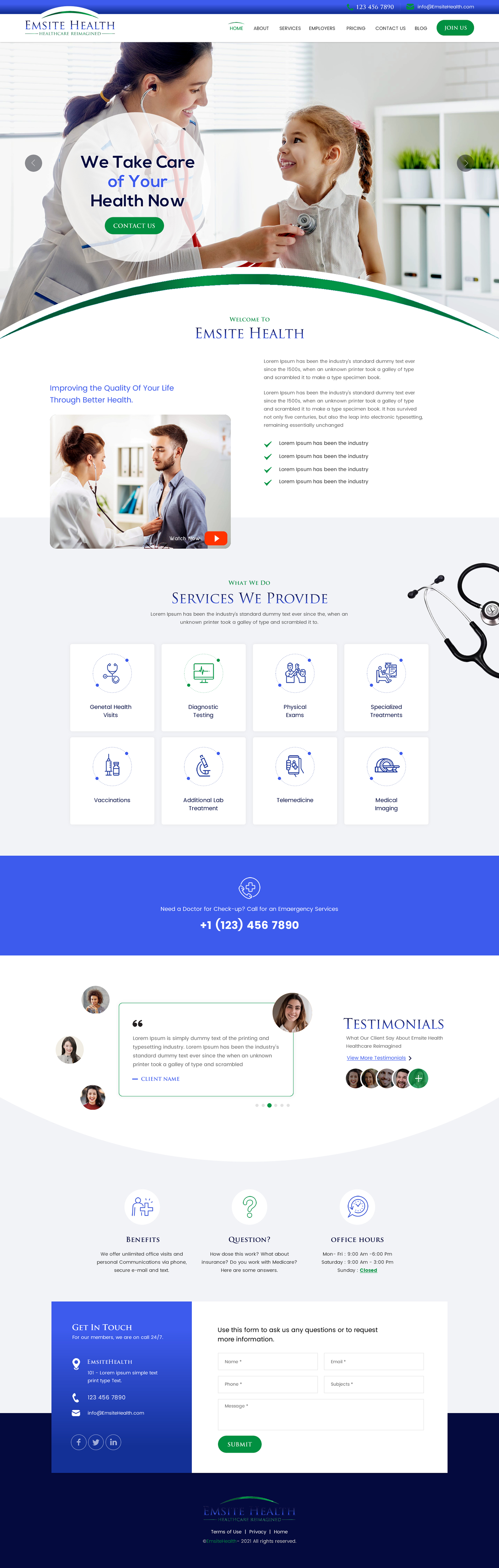 Wordpress Design by rightway for Emsite Health | Design #26847738