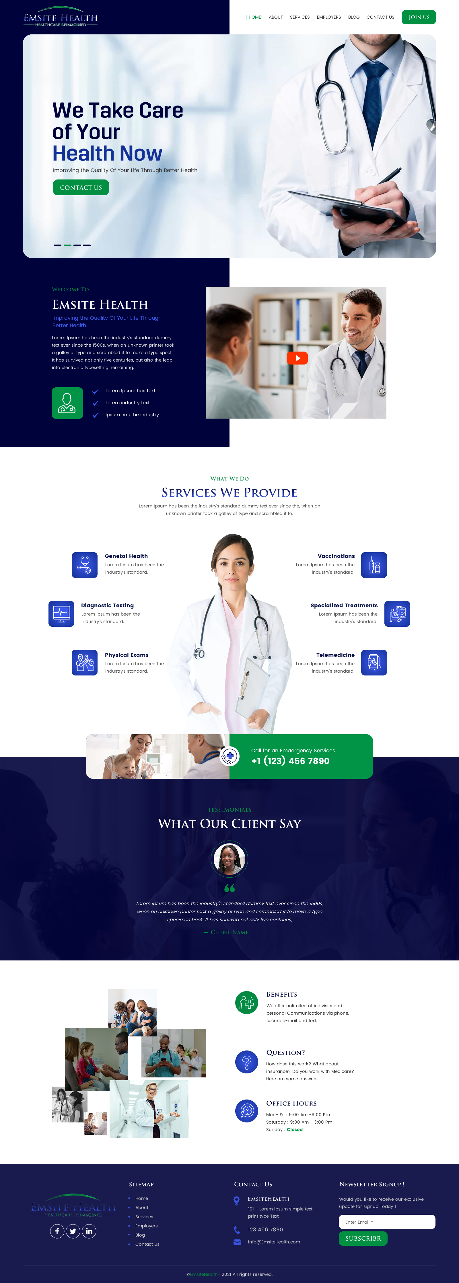 Wordpress Design by rightway for Emsite Health | Design #26847739