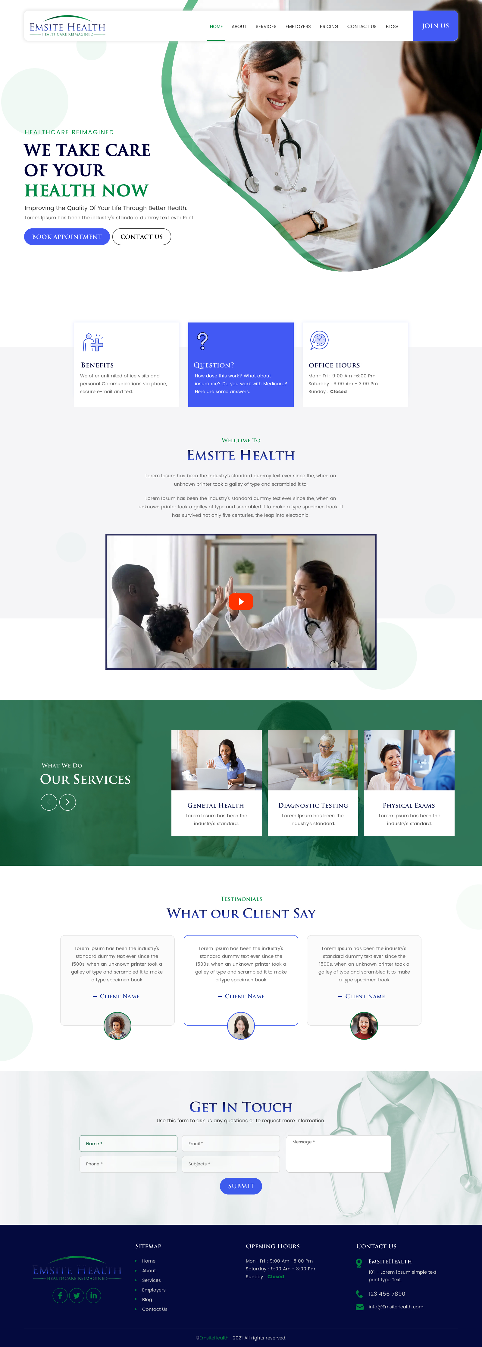 Wordpress Design by rightway for Emsite Health | Design #26847740