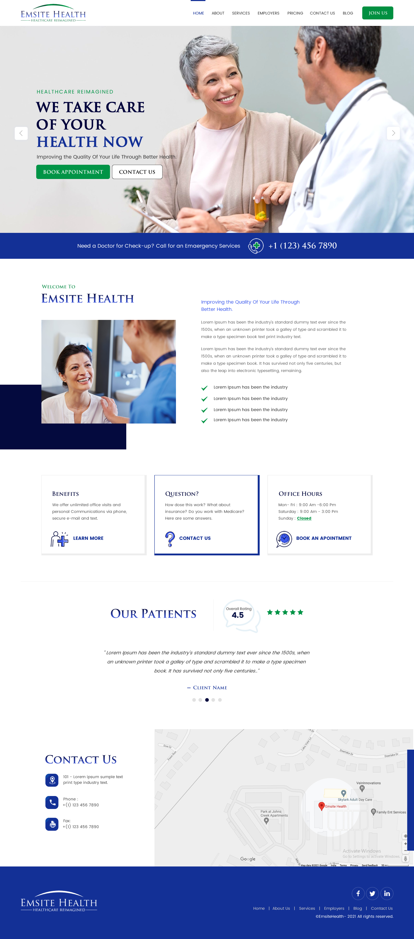 Wordpress Design by rightway for Emsite Health | Design #26847741