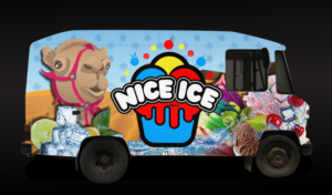Italian ice cool food truck | Diseño de Rotulación de Vehículo por Kira Graphics