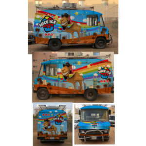 Italian ice cool food truck | Diseño de Rotulación de Vehículo por Yoga Tri