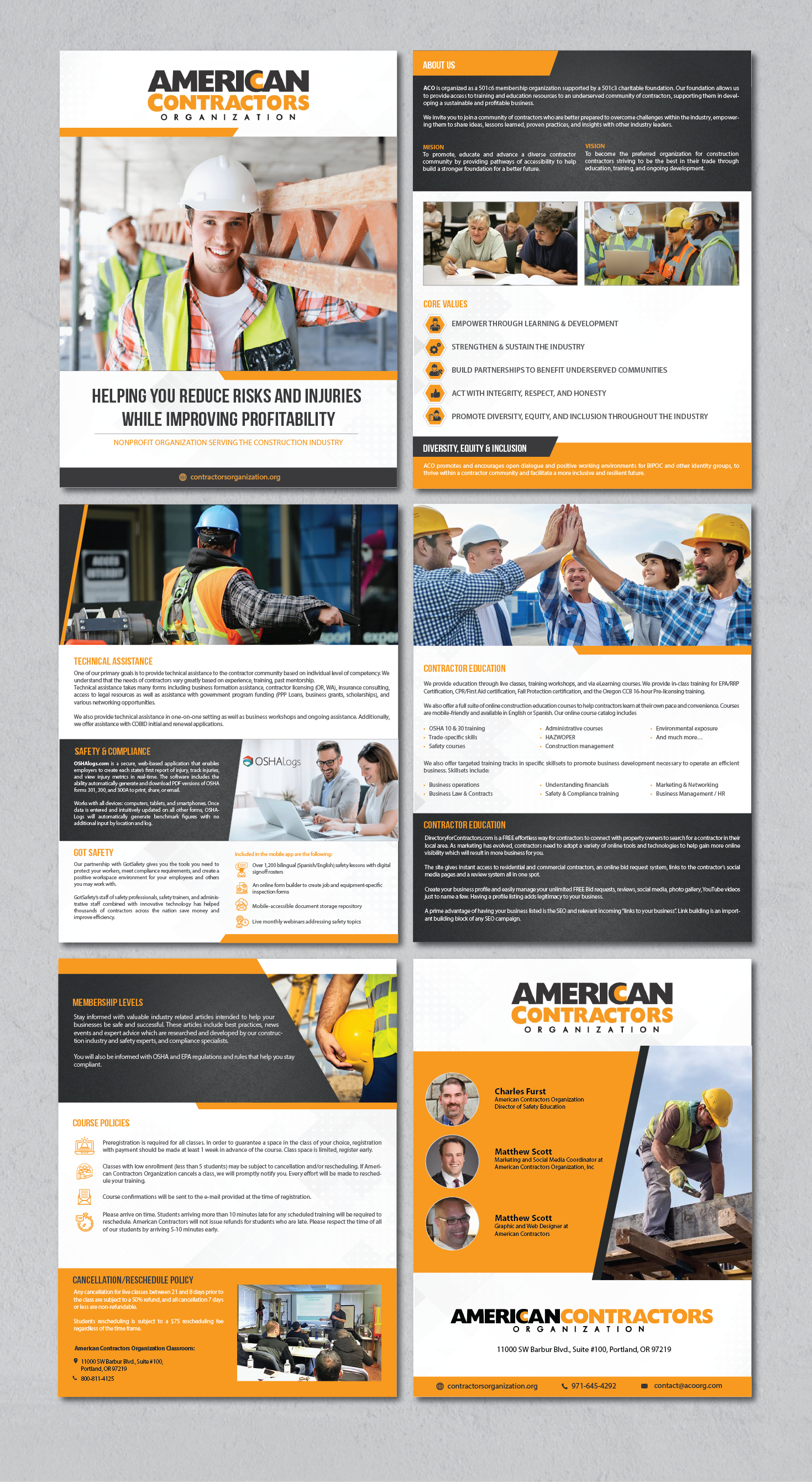 Brochure Design by alex989 for American Contractors Organization  | Design #26850444