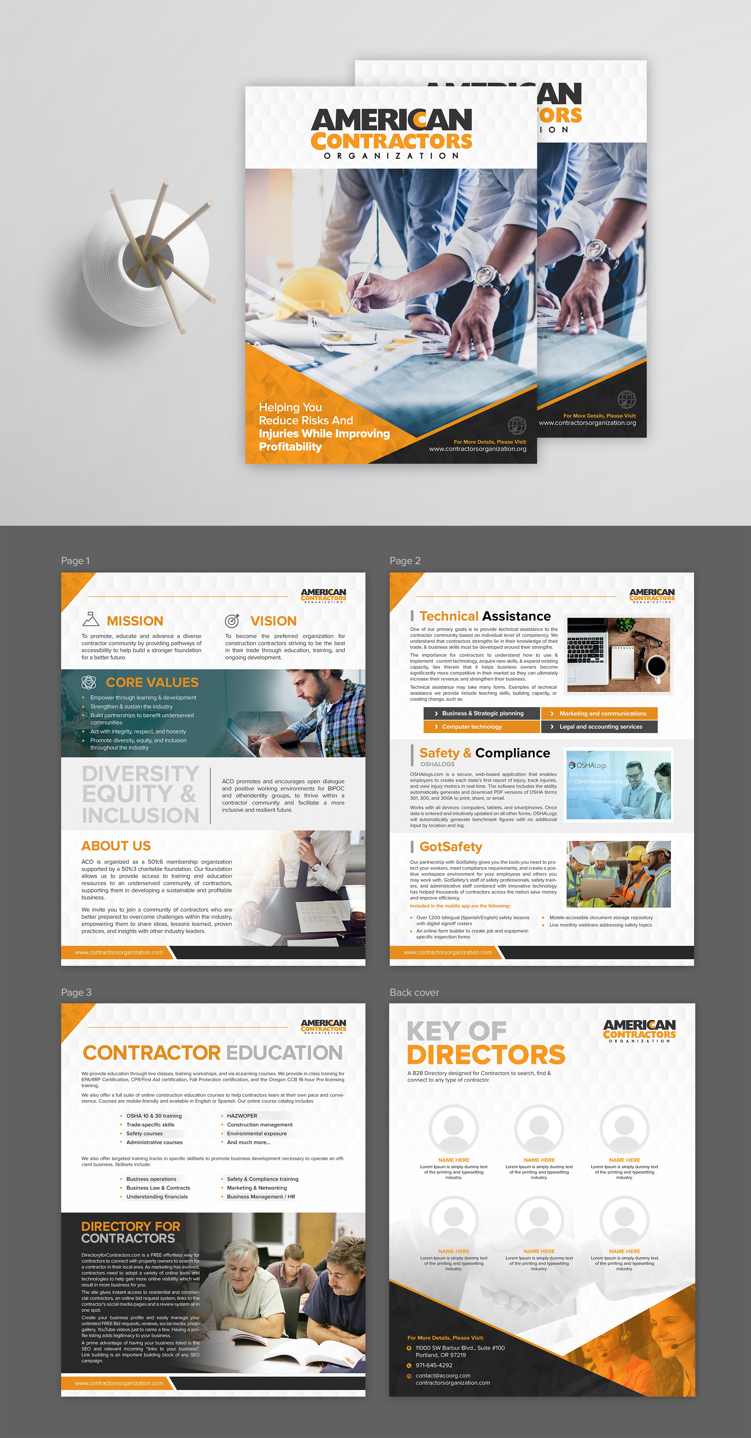 Diseño de Brochure por SAI DESIGNS para American Contractors Organization  | Diseño #26869186