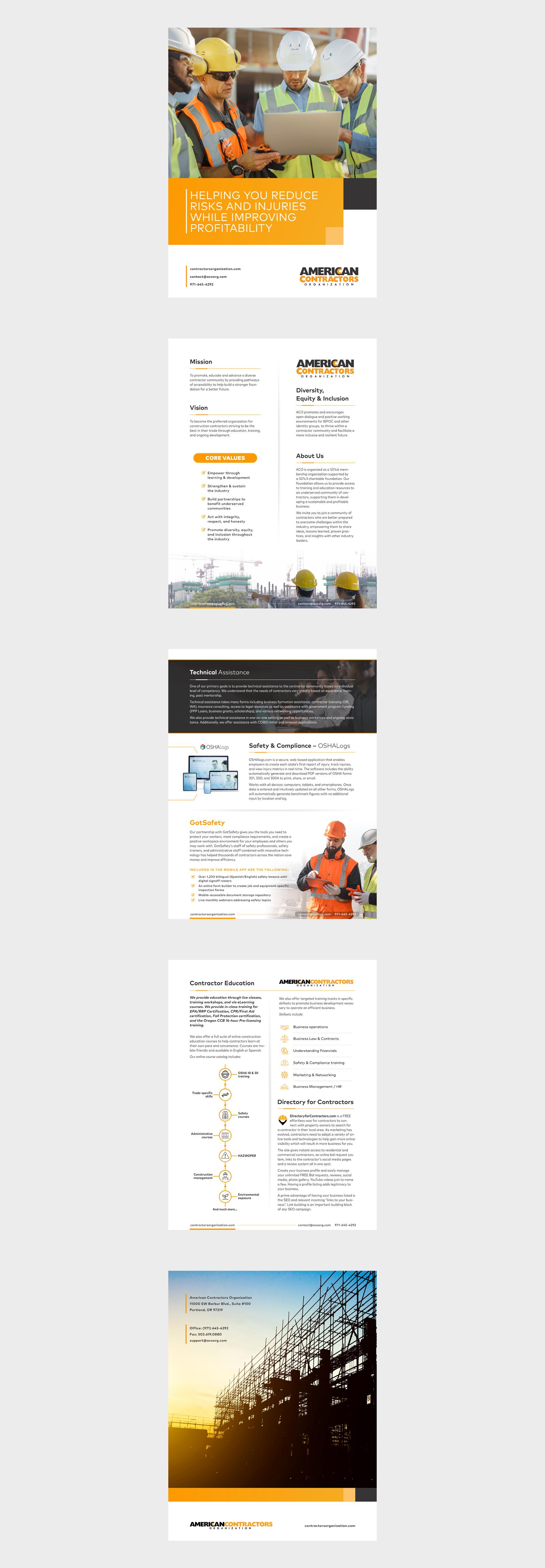 Diseño de Brochure por controlpi para American Contractors Organization  | Diseño #26872805