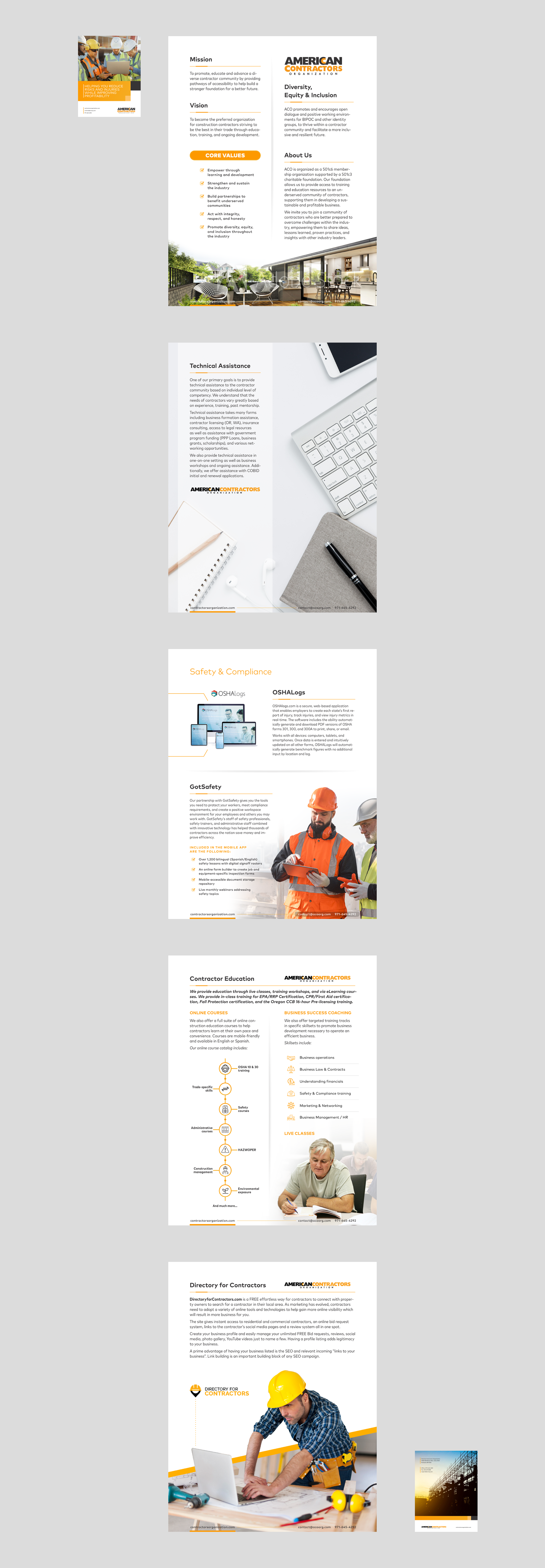Brochure Design by controlpi for American Contractors Organization  | Design #26911412