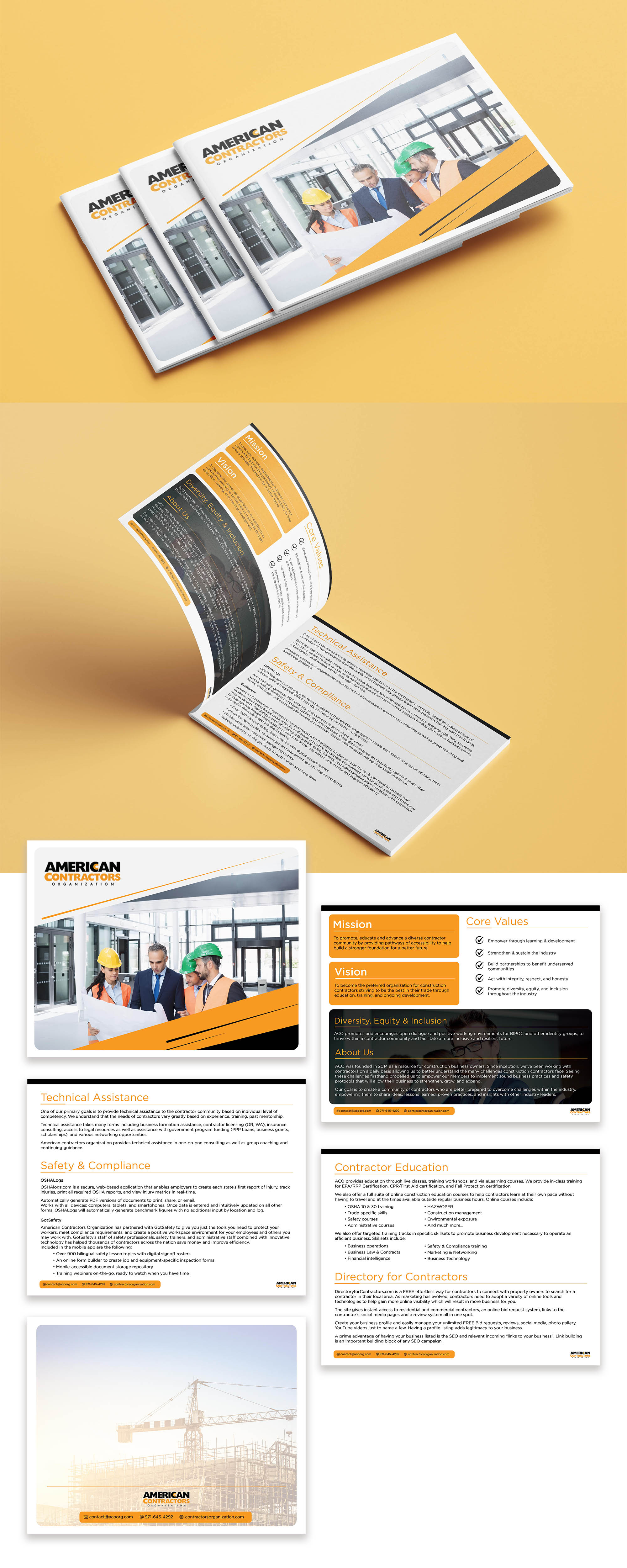 Brochure Design by JanuXart for American Contractors Organization  | Design #26843362