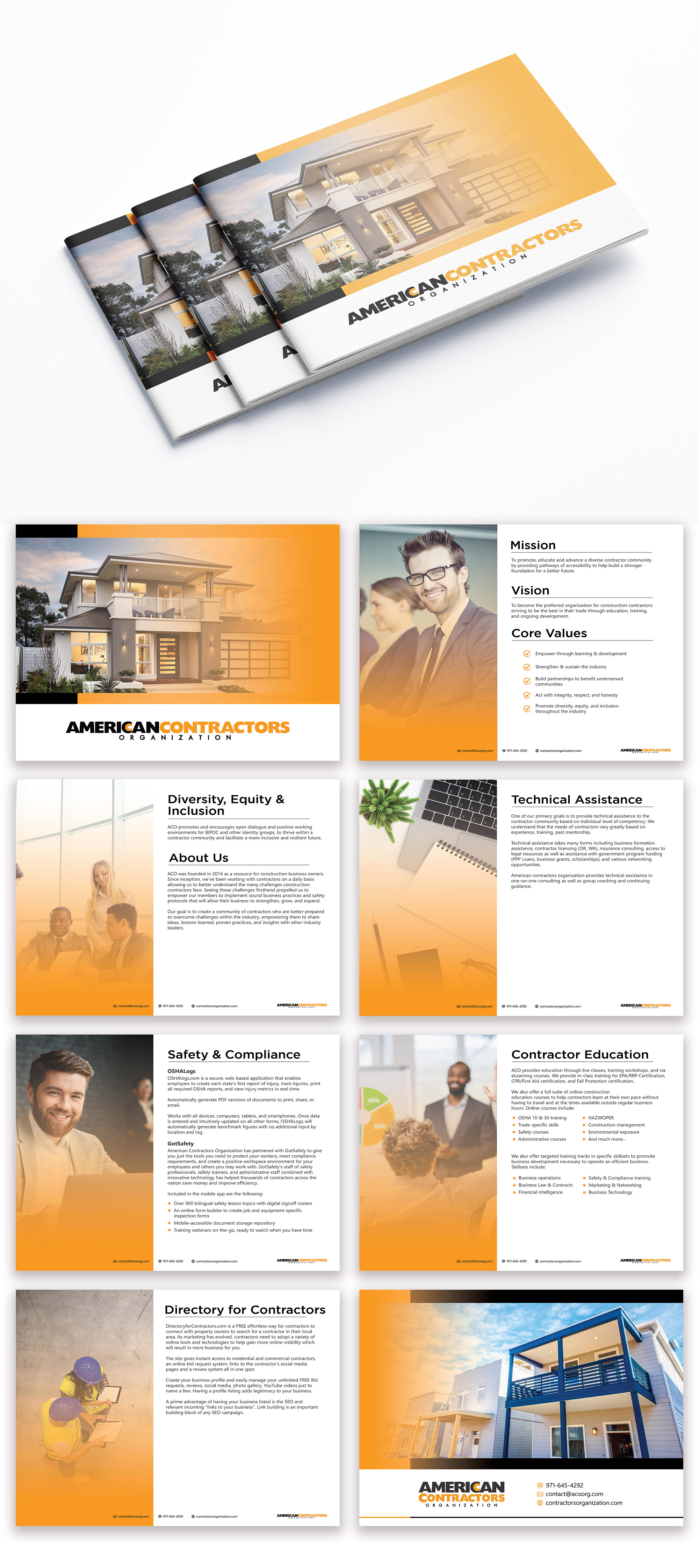 Diseño de Brochure por JanuXart para American Contractors Organization  | Diseño #26848175