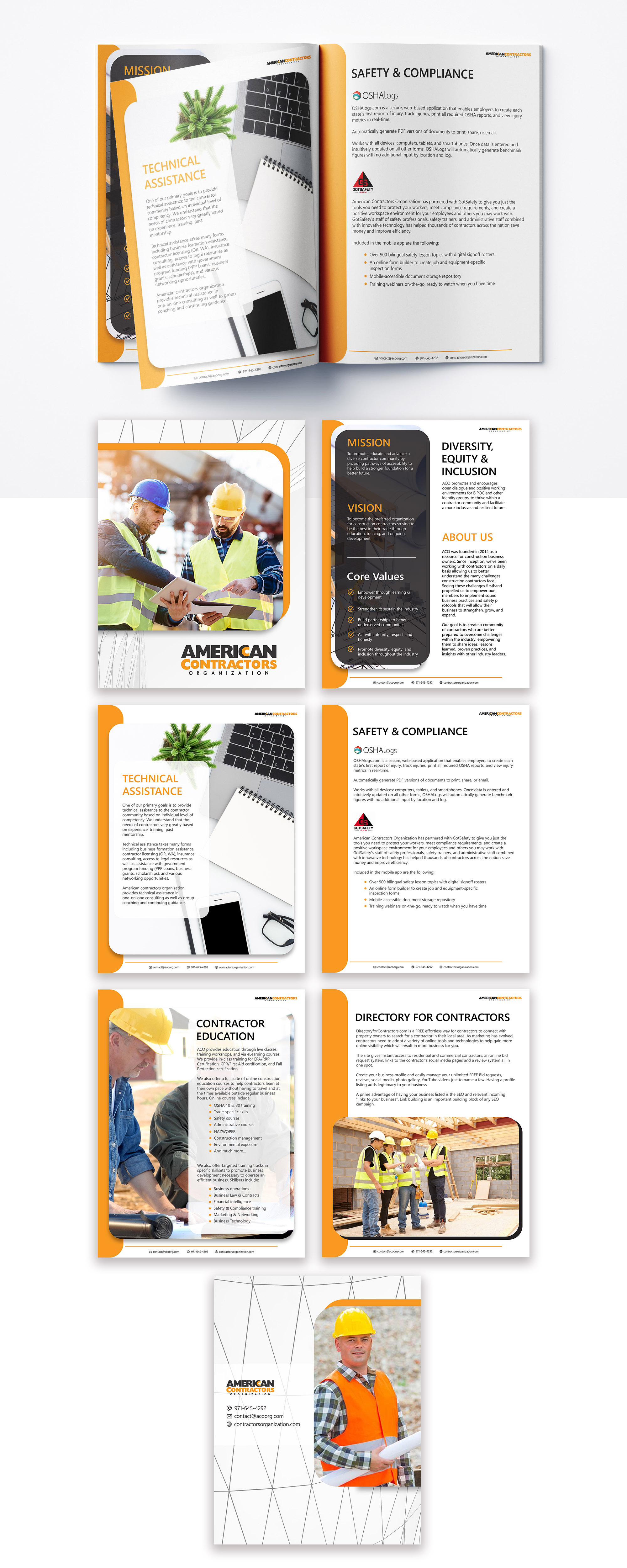 Broschüren-Design von JanuXart für American Contractors Organization  | Design #26854357