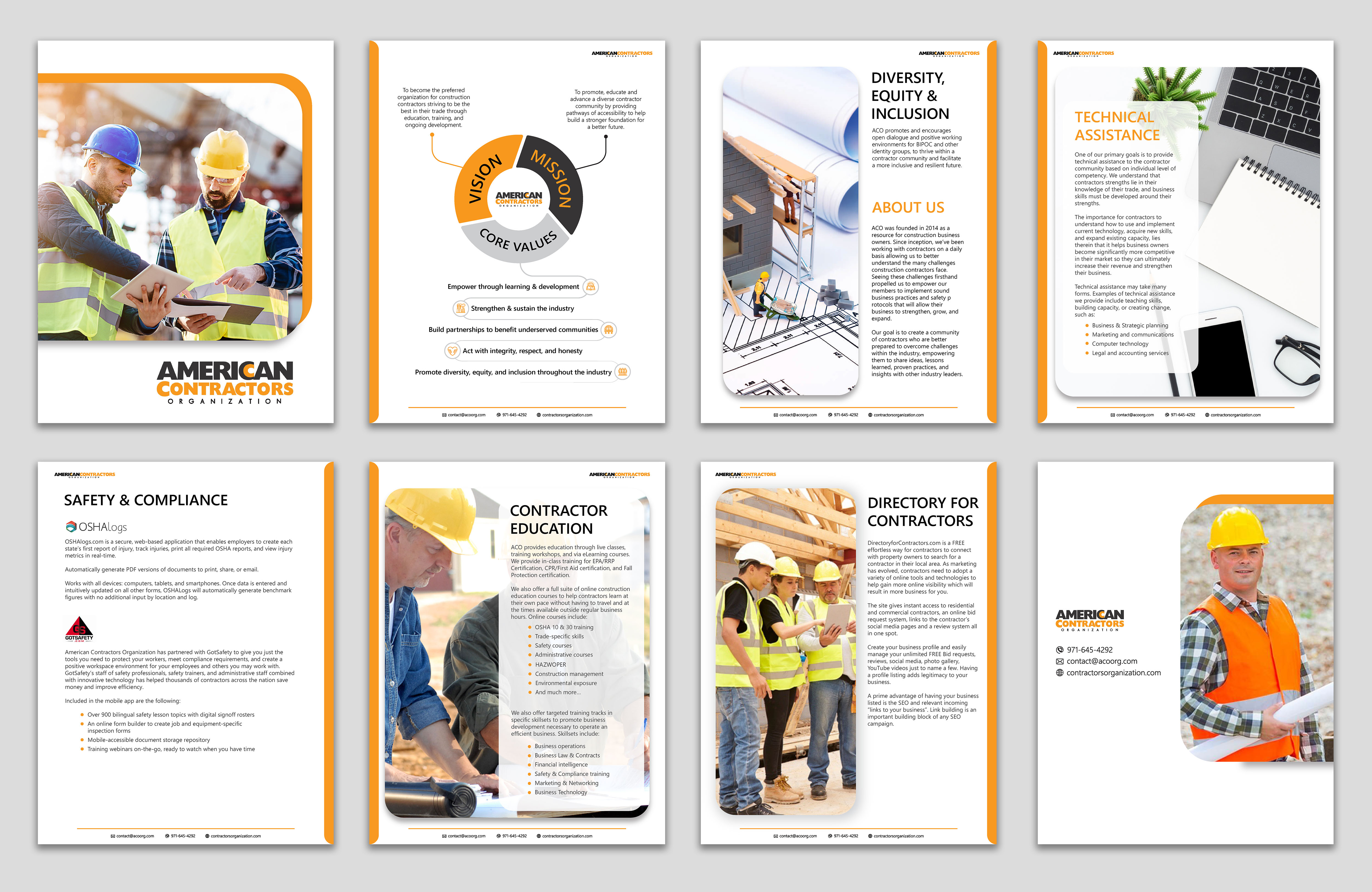 Design de Brochure par JanuXart pour American Contractors Organization  | Design #26868529