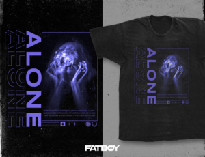 Tshirt design for clothing brand: ALONE | Diseño de Camiseta por Fatboy Graphic