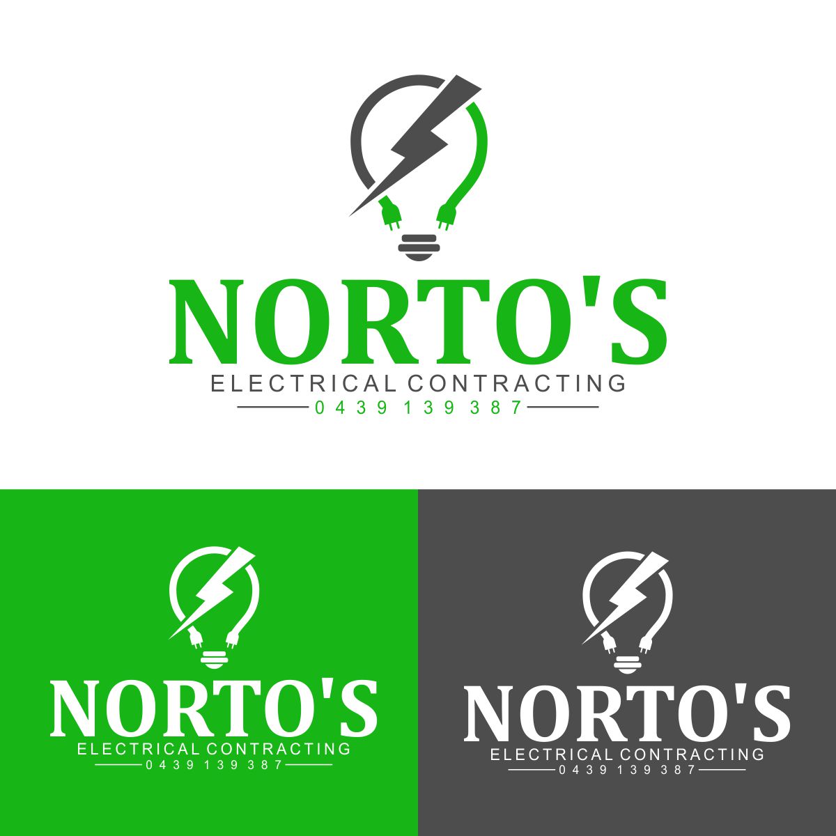 Logo Design by fly  design for Norto's Electrical Contracting | Design #26859690