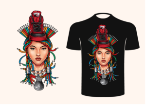 Sneakerhead with sneaker headdress | Diseño de Camiseta por ally designs
