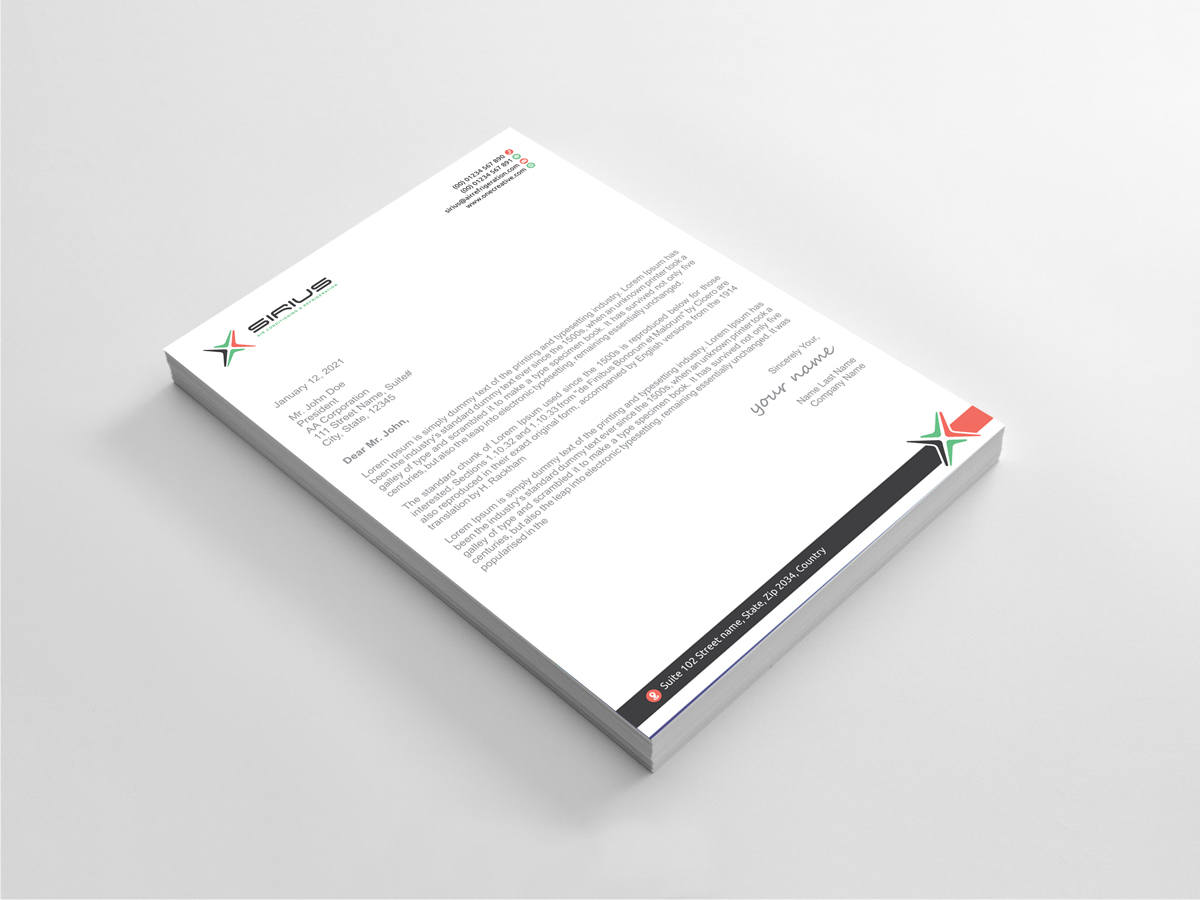 Letterhead Design by alpesh9520 for this project | Design #26862345