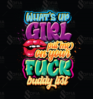 Fuck buddy t-shirt  | Design de T-shirt par SofiaDesignStudio