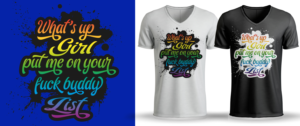 Fuck buddy t-shirt  | T-shirt Design by Al Pech