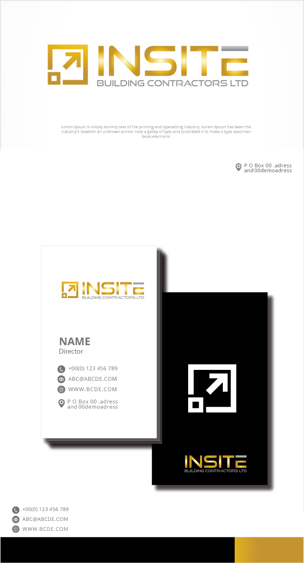 Logo Design by graphicevolution for Insite Building Contractors Ltd | Design #26852084