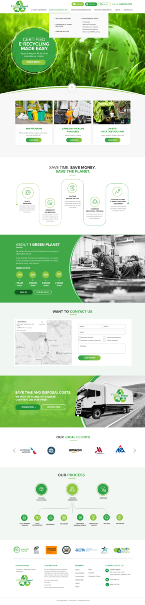 Web Design by Blue Sparrow for 1 Green Planet | Design: #26871736