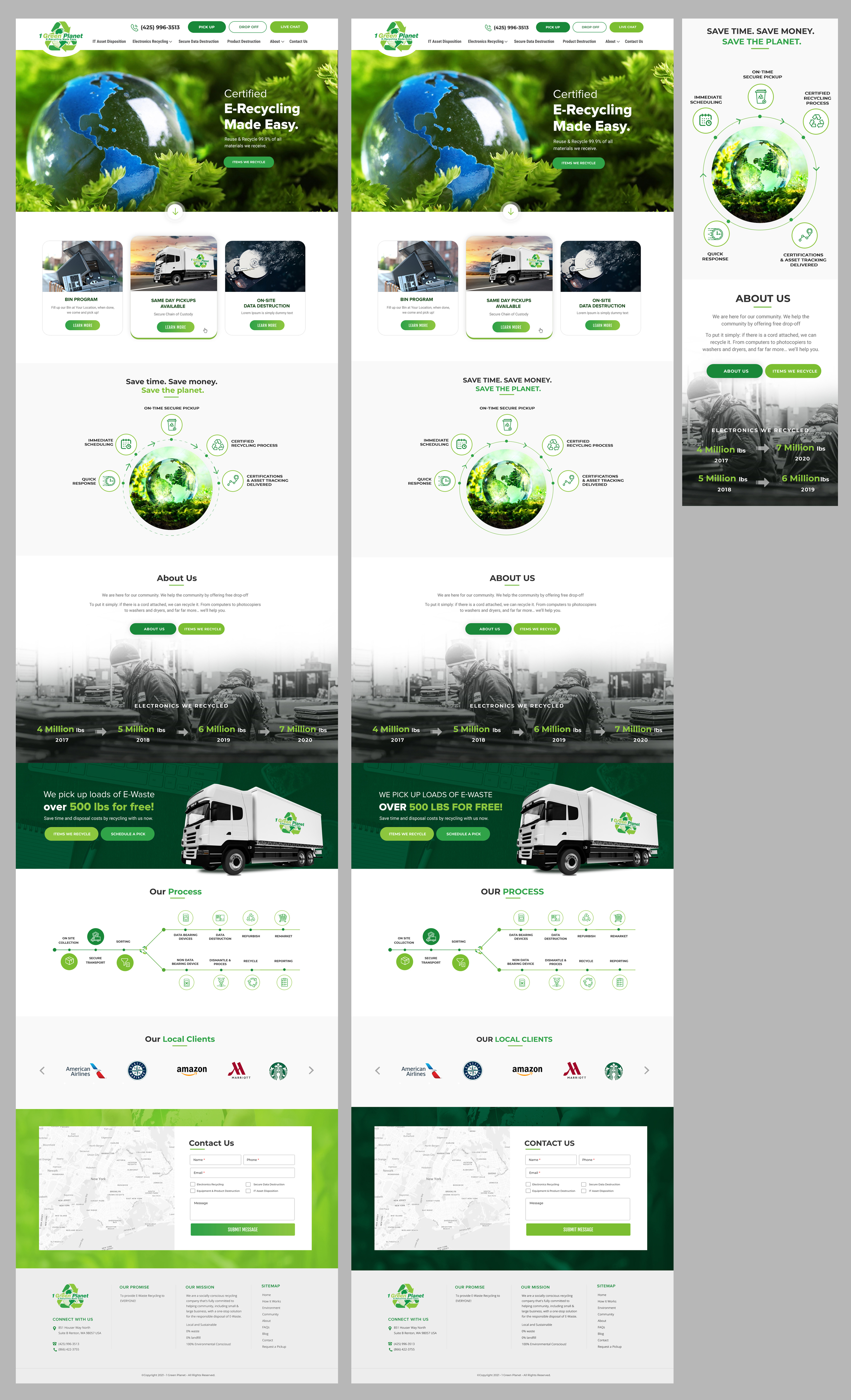 Web Design by Blue Sparrow for 1 Green Planet | Design #27088667