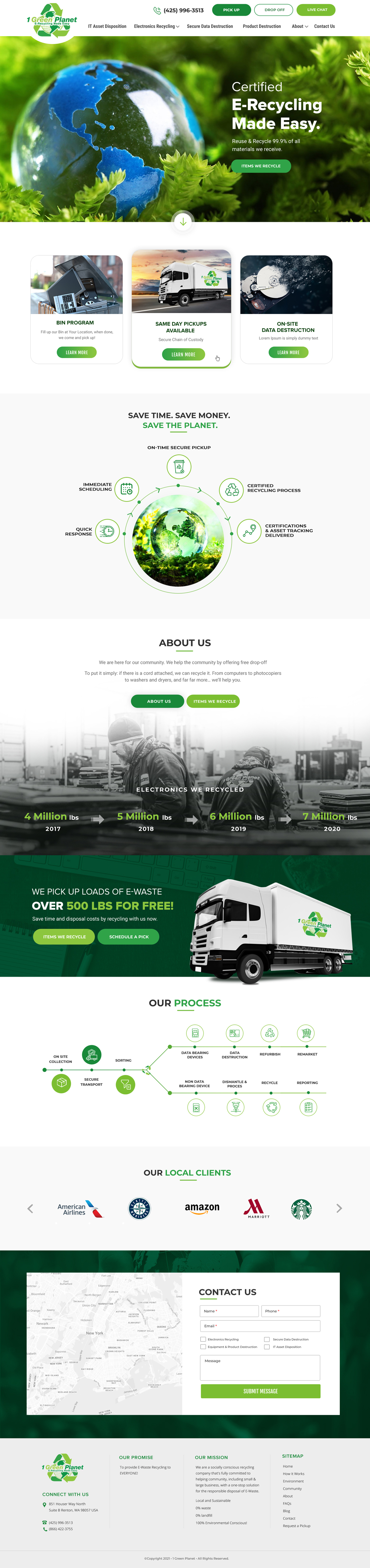 Web Design by Blue Sparrow for 1 Green Planet | Design #27088668