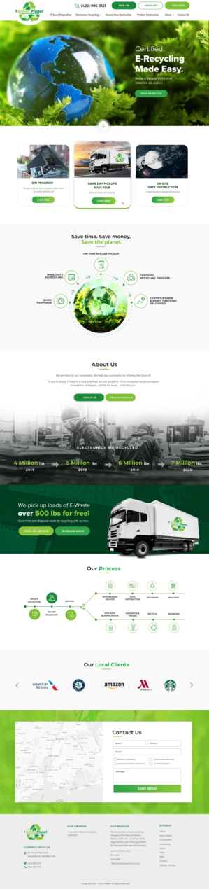 Web Design by Blue Sparrow for 1 Green Planet | Design: #27088669