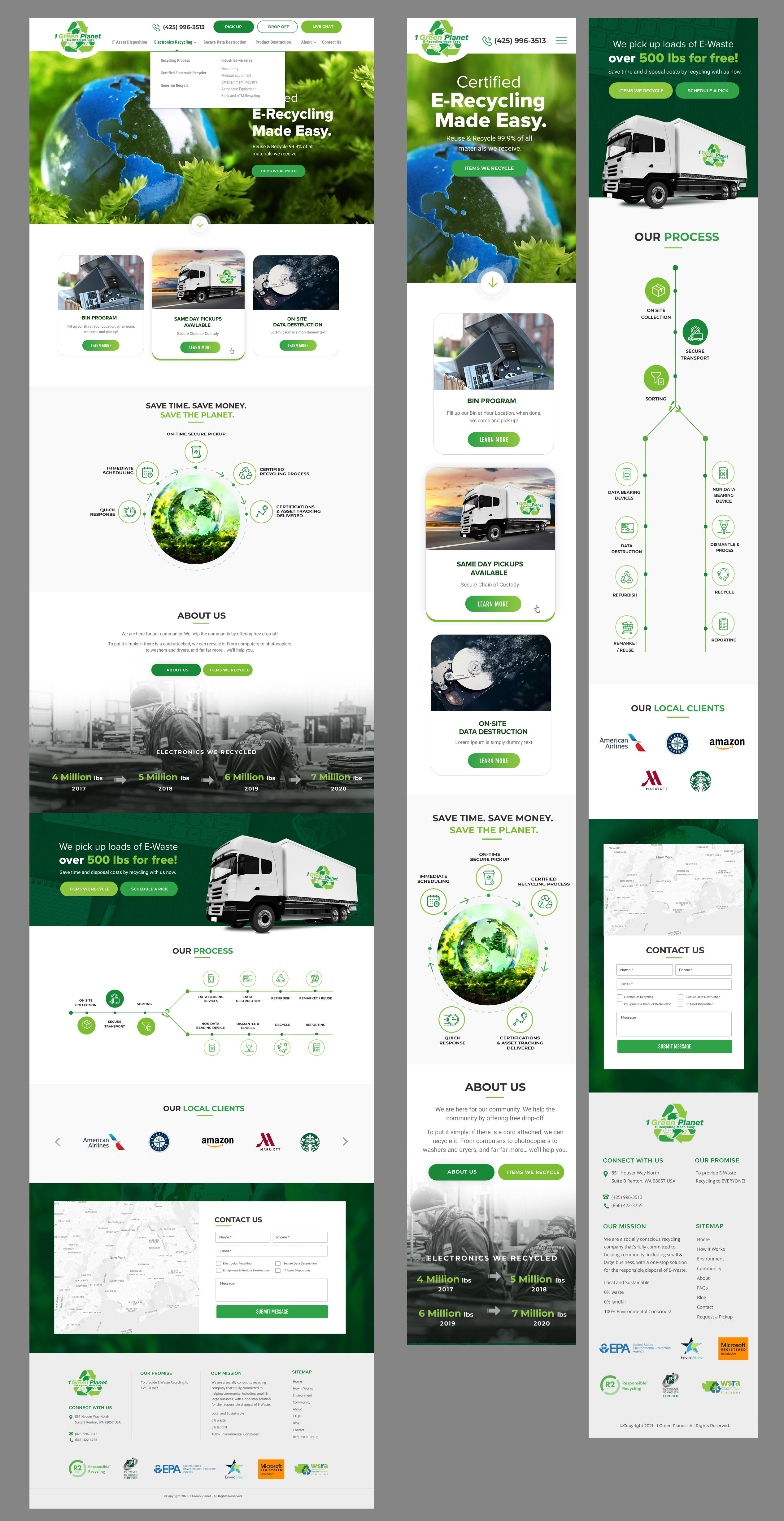 Web Design by Blue Sparrow for 1 Green Planet | Design #27091842