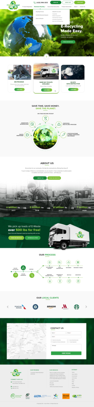 Web Design by Blue Sparrow for 1 Green Planet | Design: #27091843